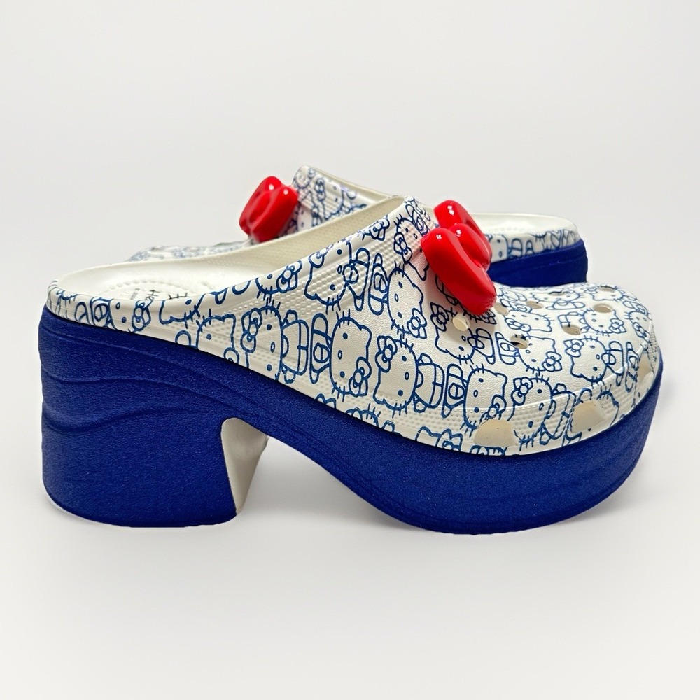 Hello Kitty x Crocs Adult Siren Heeled Clog Size W12 |  M10 - Glitter Glam Glitz
